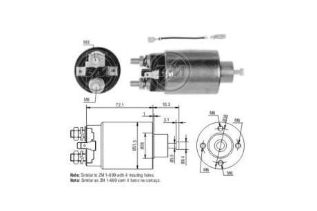 Втягивающее реле стартера ERA ZM2699