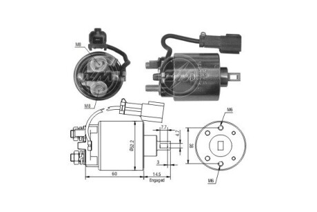 Втягивающее реле стартера ERA ZM2719