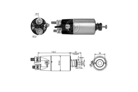 Втягивающее реле стартера ERA ZM2897