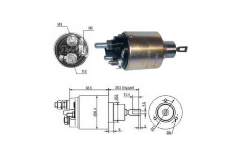 Втягивающее реле стартера ERA ZM3479