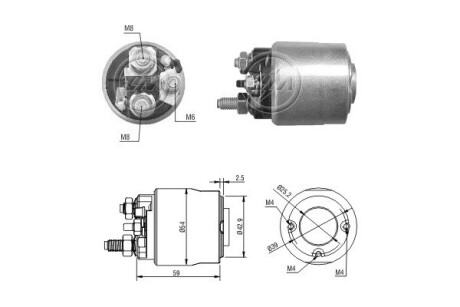 Втягивающее реле стартера ERA ZM3495