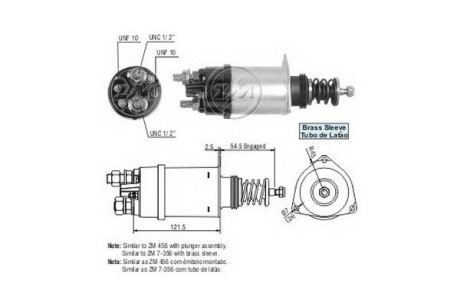 Втягивающее реле стартера ERA ZM356