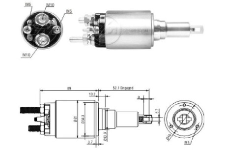 Втягивающее реле стартера ERA ZM3639