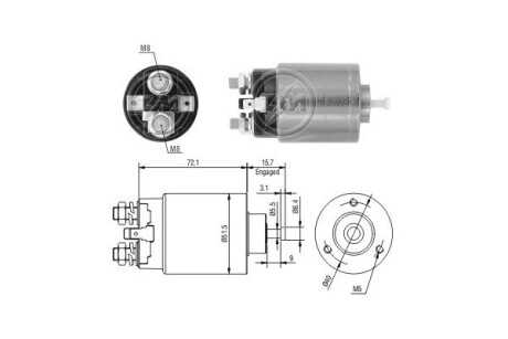 Втягивающее реле стартера ERA ZM3698