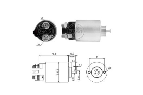 Втягуюче реле стартера ERA ZM392