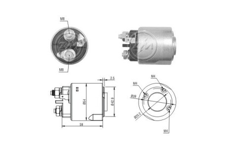 Втягуюче реле стартера ERA ZM4495