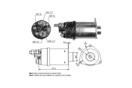 Втягивающее реле стартера ERA ZM464