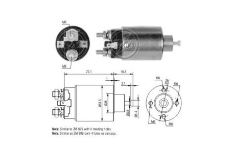 Втягуюче реле стартера ERA ZM4699