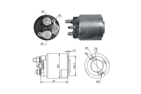 Втягивающее реле стартера ERA ZM494