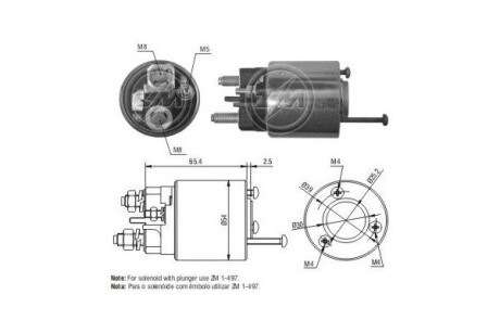 Втягивающее реле стартера ERA ZM497