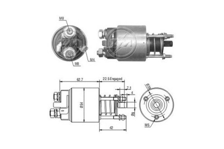 Втягивающее реле стартера ERA ZM5395