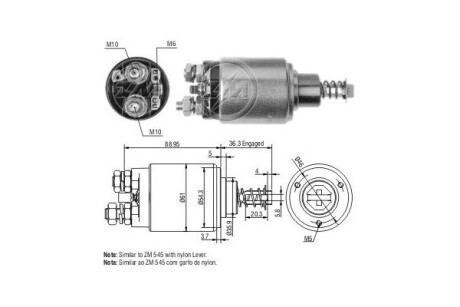 Втягивающее реле стартера ERA ZM539