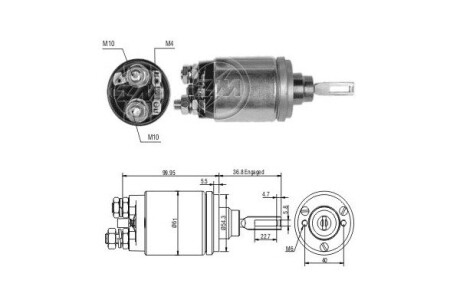 Втягуюче реле стартера ERA ZM541