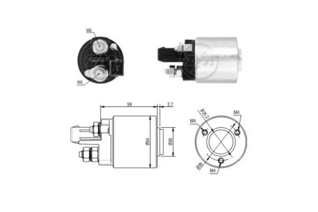 Втягивающее реле стартера ERA ZM5492