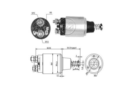 Втягивающее реле стартера ERA ZM550