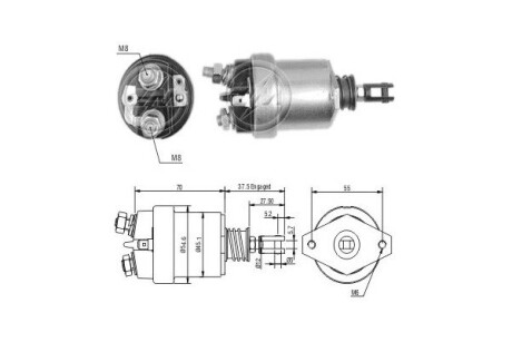 Втягуюче реле стартера ERA ZM567