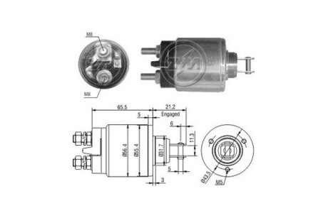 Втягивающее реле стартера ERA ZM579