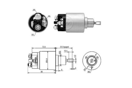 Втягуюче реле стартера ERA ZM5973