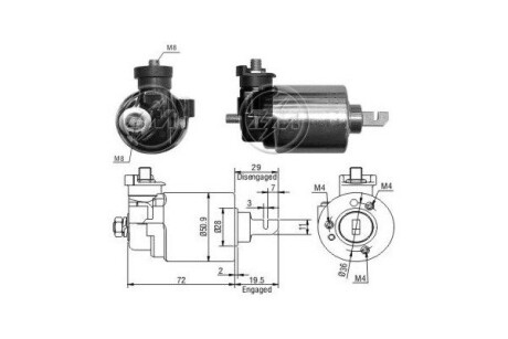 Втягивающее реле стартера ERA ZM605