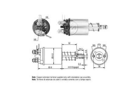 Втягивающее реле стартера ERA ZM613