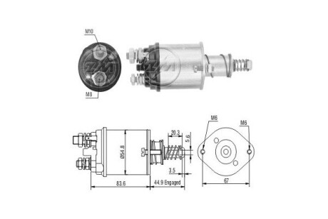 Втягуюче реле стартера ERA ZM615