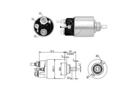 Втягуюче реле стартера ERA ZM6271