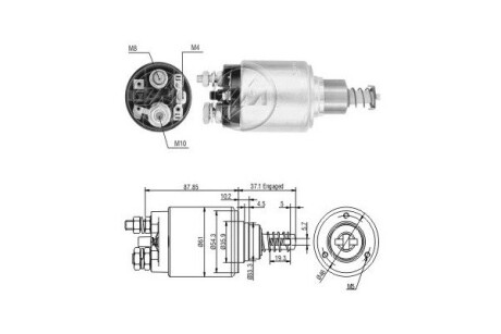 Втягивающее реле стартера ERA ZM640