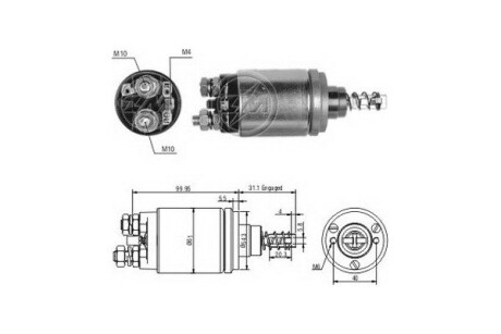 Втягуюче реле стартера ERA ZM642