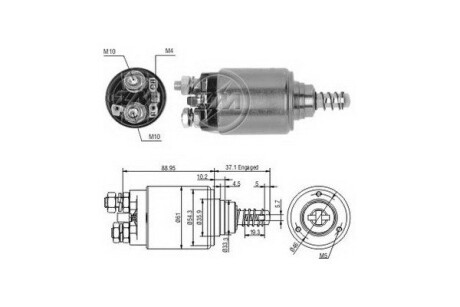 Втягуюче реле стартера ERA ZM647