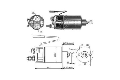 Втягуюче реле стартера ERA ZM661