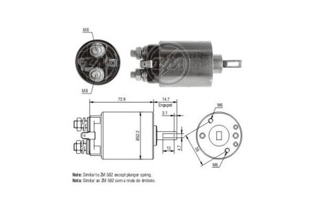 Втягуюче реле стартера ERA ZM681