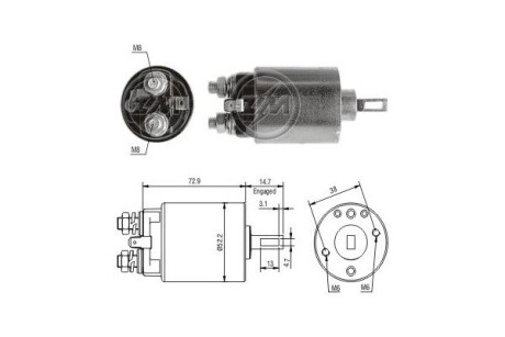 Втягуюче реле стартера ERA ZM682