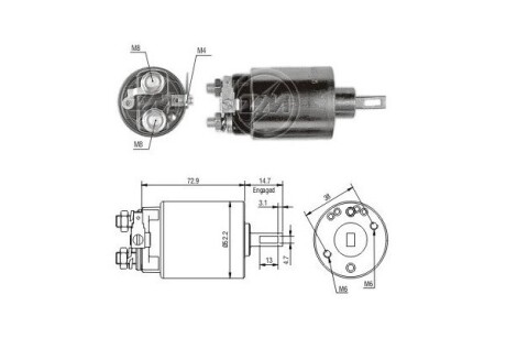 Втягуюче реле стартера ERA ZM685