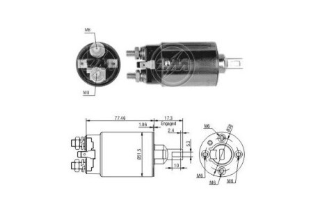 Втягивающее реле стартера ERA ZM692