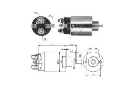 Втягуюче реле стартера ERA ZM695