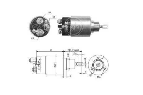 Втягуюче реле стартера ERA ZM6973