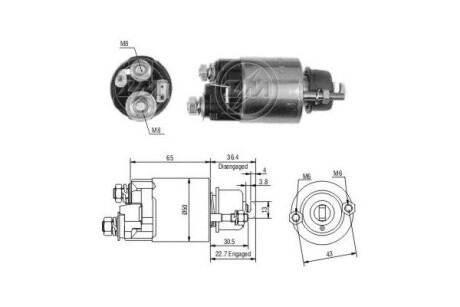 Втягуюче реле стартера ERA ZM703