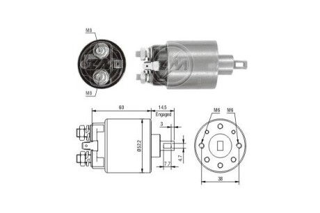 Втягивающее реле стартера ERA ZM710