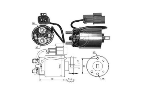 Втягивающее реле стартера ERA ZM713