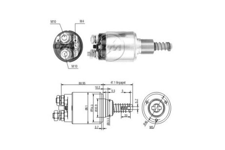 Втягивающее реле стартера ERA ZM732