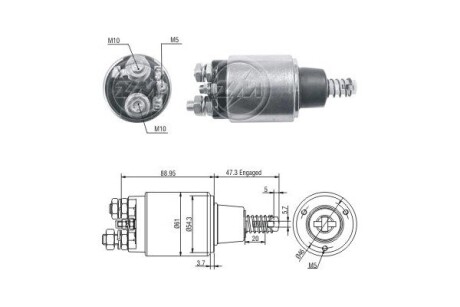 Втягуюче реле стартера ERA ZM735