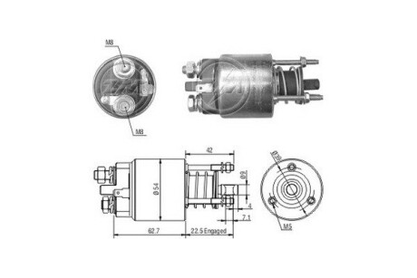 Втягивающее реле стартера ERA ZM7395