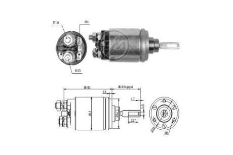 Втягивающее реле стартера ERA ZM741