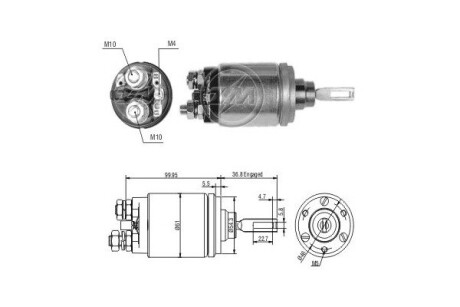 Втягивающее реле стартера ERA ZM742