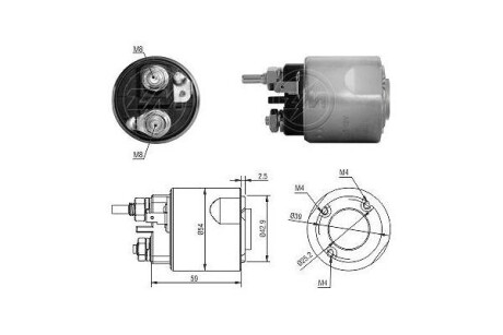 Втягивающее реле стартера ERA ZM7495