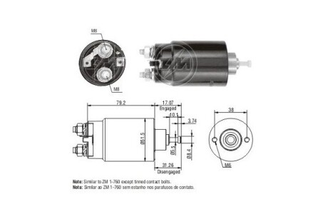 Втягуюче реле стартера ERA ZM760