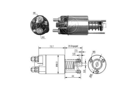 Втягуюче реле стартера ERA ZM7651