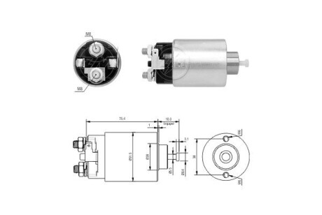 Втягуюче реле стартера ERA ZM7698