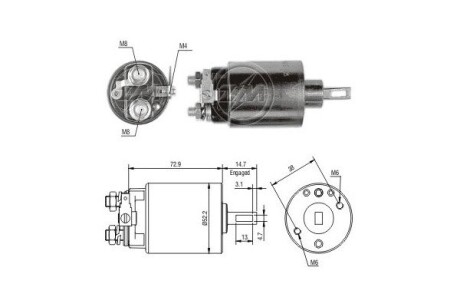 Втягуюче реле стартера ERA ZM780