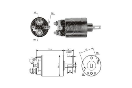 Втягуюче реле стартера ERA ZM781